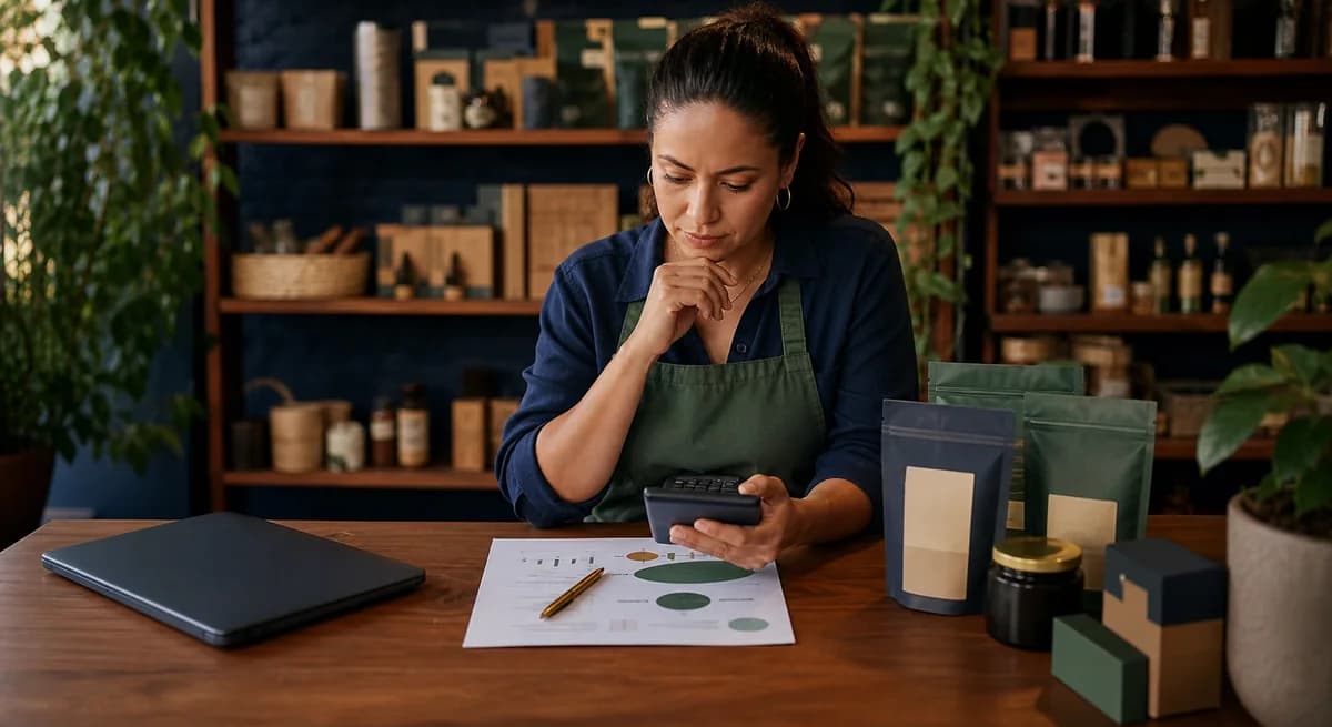 Dueño de tienda revisando una checklist antes de invertir en publicidad online