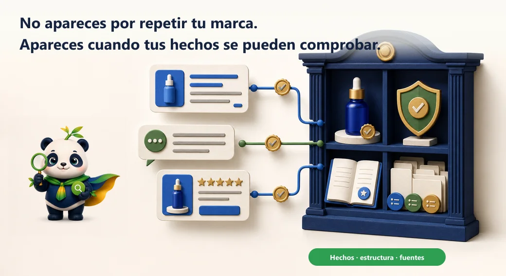 Mony inspecciona una biblioteca de hechos, estructura y fuentes que alimenta distintas superficies de búsqueda