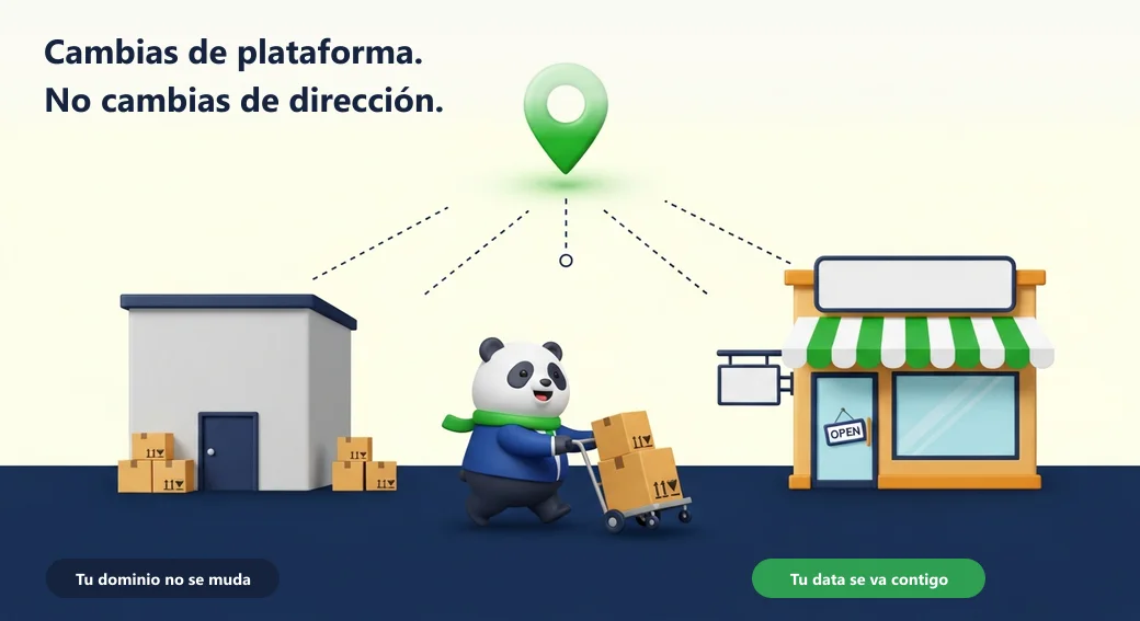 Cambias de plataforma, no cambias de dirección: tu dominio y tu data se van contigo