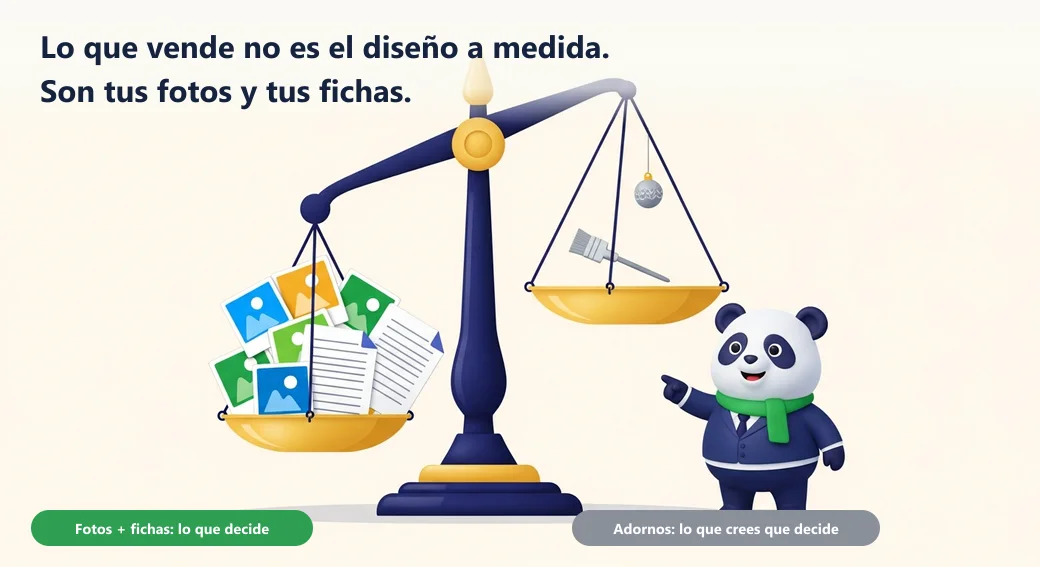 Lo que vende no es el diseño a medida: son tus fotos y tus fichas