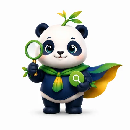 Mony, la mascota de Monyi, con una lupa