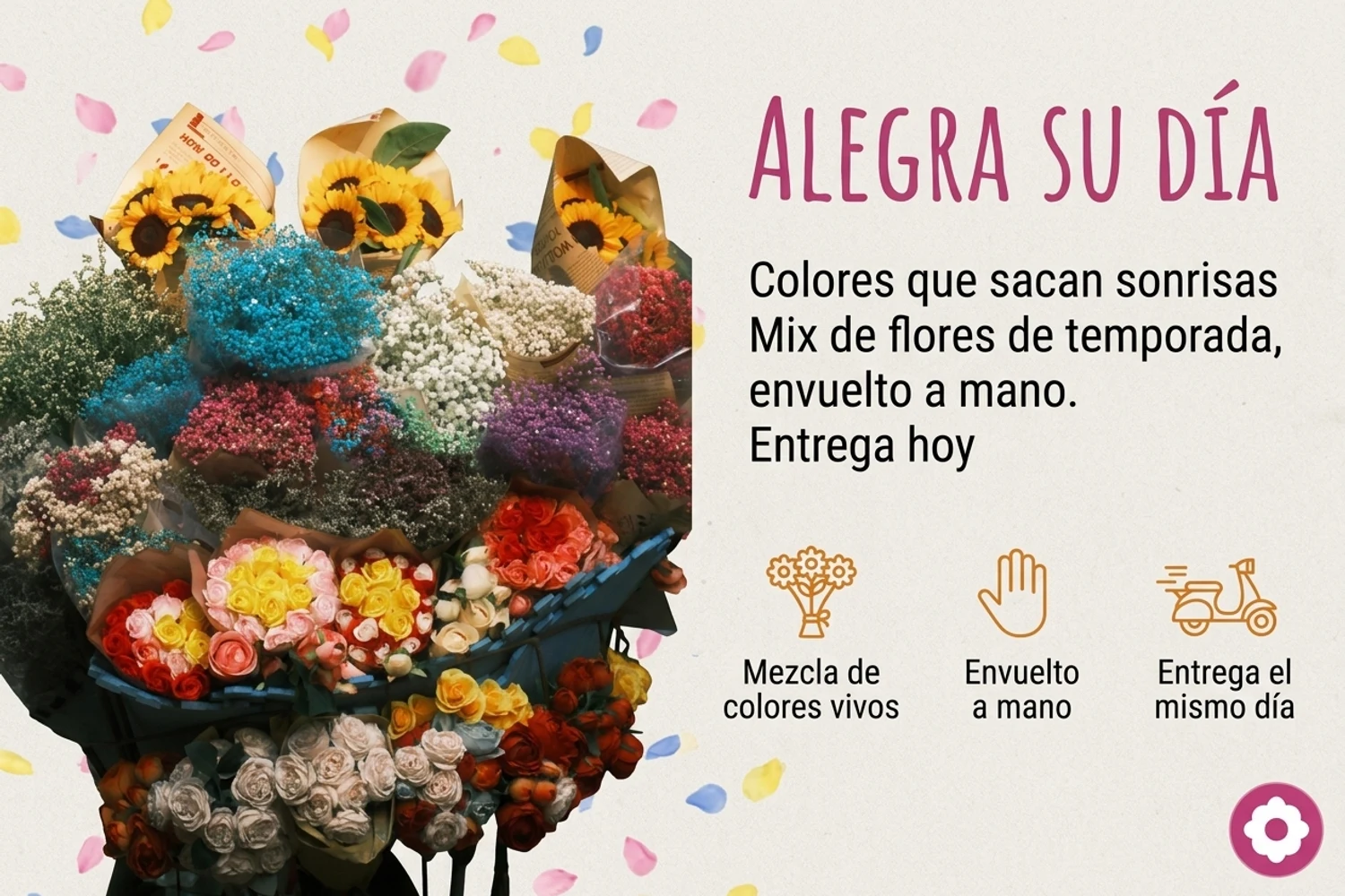 Arte Studio: ramo mixto, estilo alegre