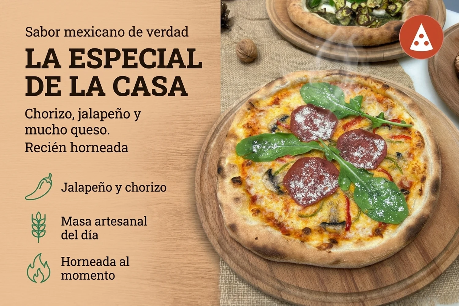Arte Studio: pizza mexicana, estilo rústico